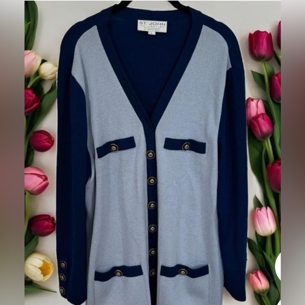COLOR BLOCK “ST. JOHN” CARDIGAN